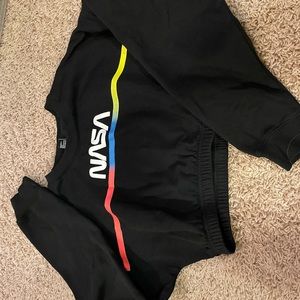 nasa cropped crew neck